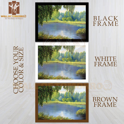 River, Oil Paintings Rural Landscape High Quality Unframed Poster Print & Waterproof Poster Print Wall Décor
