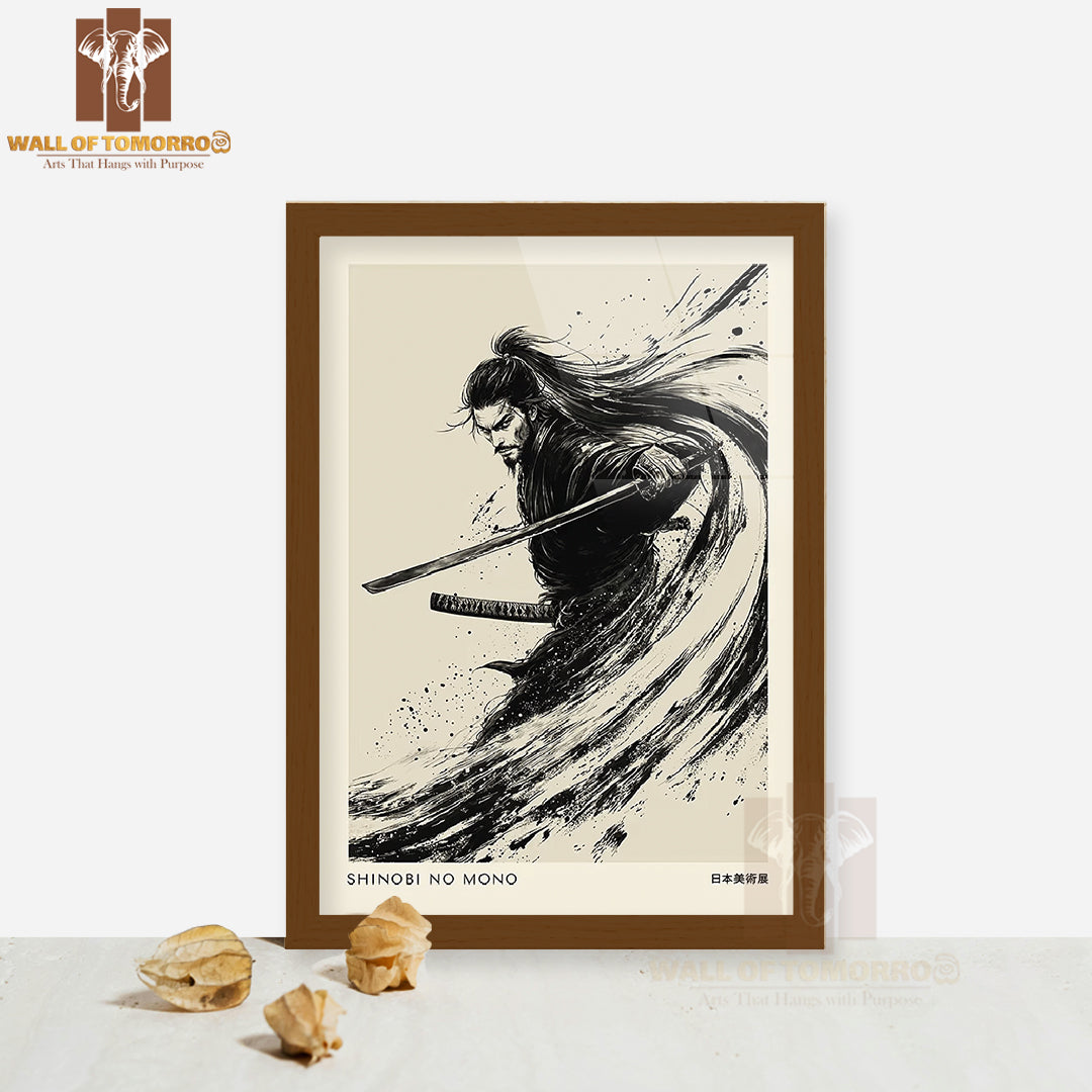 Shinobi No Mono Japandi Art High Quality Glass Frame Wall Décor