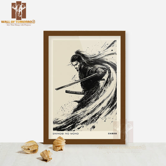 Shinobi No Mono Japandi Art High Quality Glass Frame Wall Décor