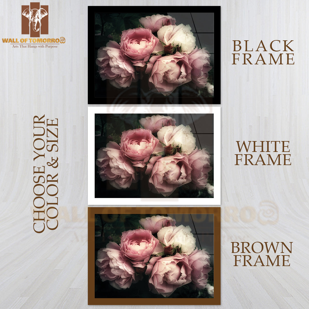Beautiful Bouquet of Pink Roses, Flowers High Quality Unframed Poster Print & Waterproof Poster Print Wall Décor