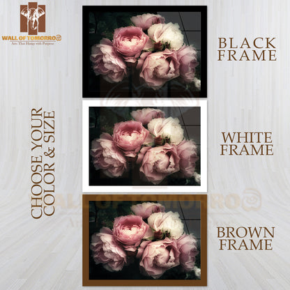 Beautiful Bouquet of Pink Roses, Flowers High Quality Unframed Poster Print & Waterproof Poster Print Wall Décor