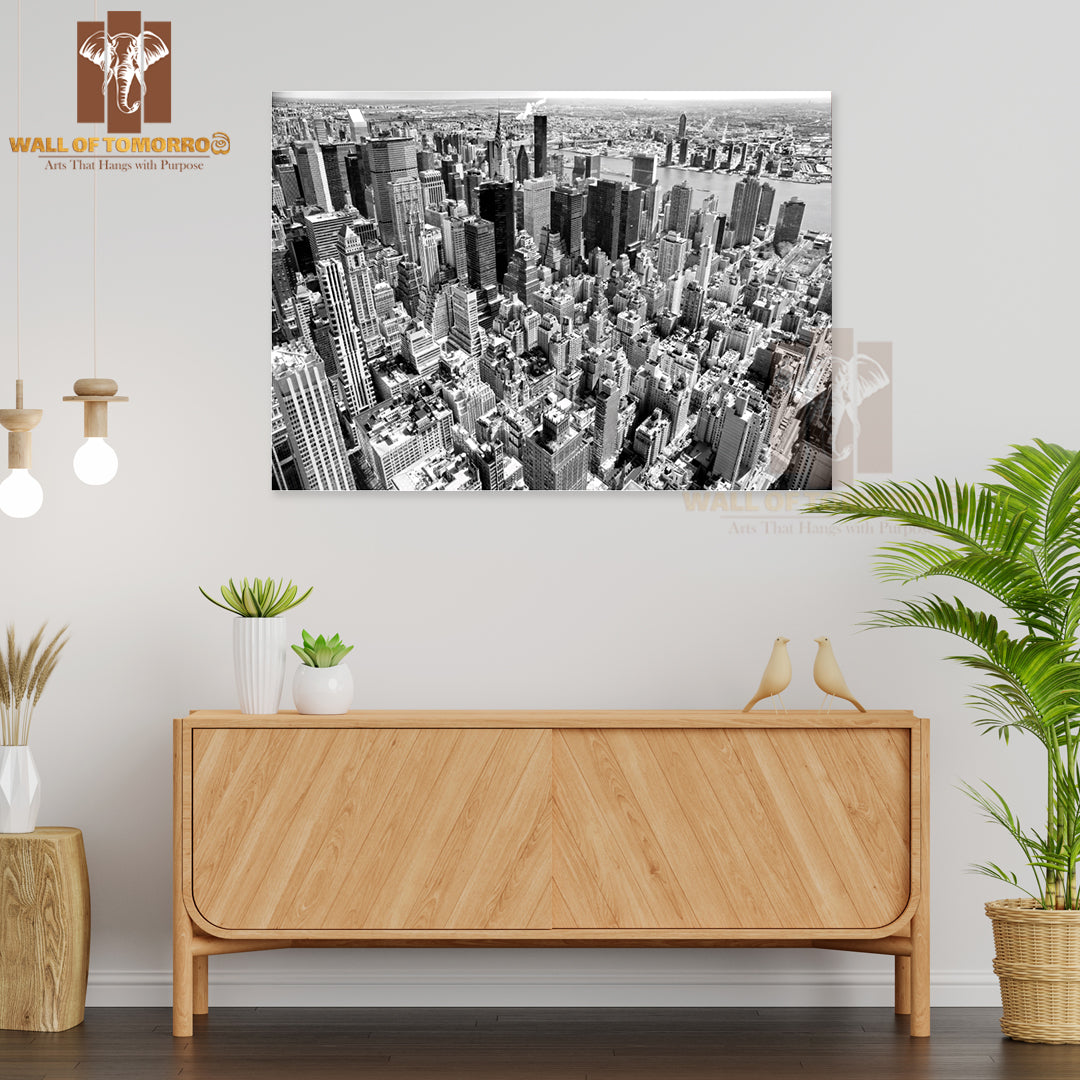 Aerial View Of Manhattan, New York City, USA High Quality Unframed Poster Print & Waterproof Poster Print Wall Décor