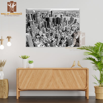Aerial View Of Manhattan, New York City, USA High Quality Unframed Poster Print & Waterproof Poster Print Wall Décor