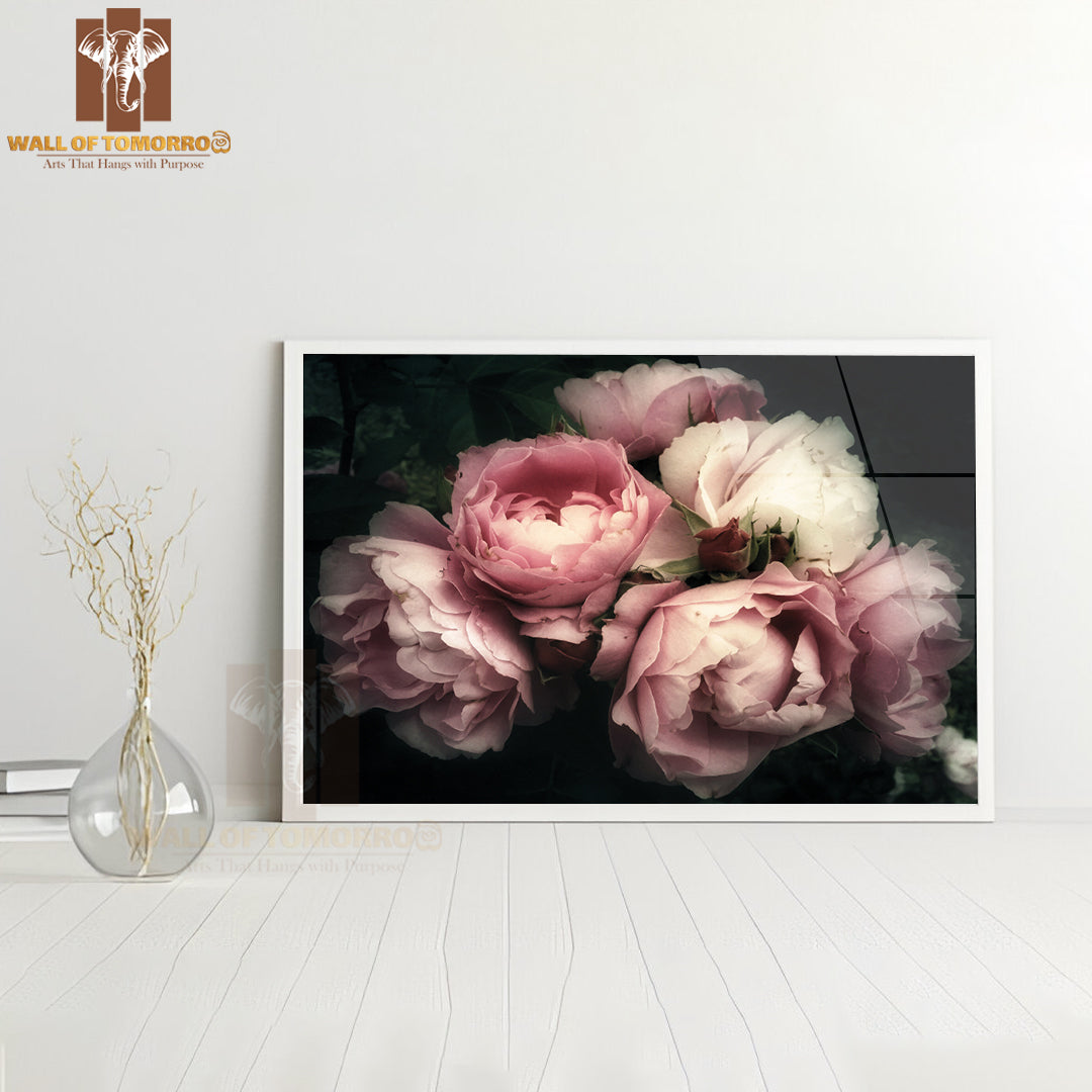 Beautiful Bouquet of Pink Roses, Flowers High Quality Unframed Poster Print & Waterproof Poster Print Wall Décor