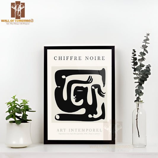 Chiffre Noire Art High Quality Glass Frame Wall Décor