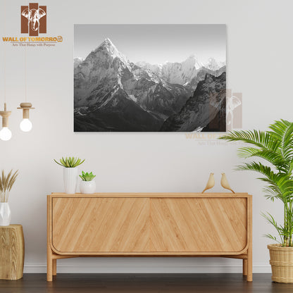 Spectacular Mountain Scenery on The Mount Everest Base Camp High Quality Unframed Poster Print & Waterproof Poster Print Wall Décor