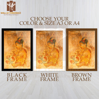 Lions Rock Ceylon Sri Lanka Travel High Quality Glass Frame Wall Décor