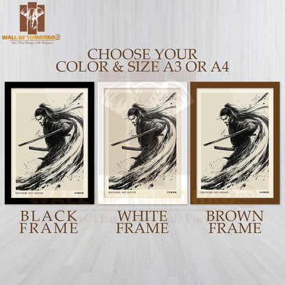 Shinobi No Mono Japandi Art High Quality Glass Frame Wall Décor