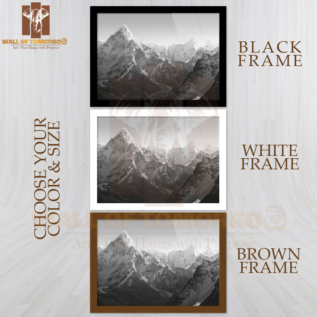 Spectacular Mountain Scenery on The Mount Everest Base Camp High Quality Unframed Poster Print & Waterproof Poster Print Wall Décor