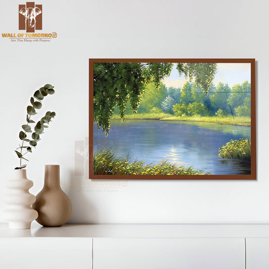 River, Oil Paintings Rural Landscape High Quality Unframed Poster Print & Waterproof Poster Print Wall Décor