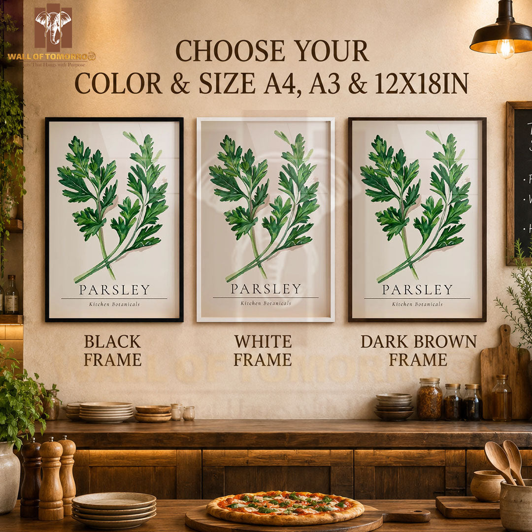 Parsley Kitchen Botanicals Kitchen & Restaurant High Quality Glass Frame Wall Décors in Sri Lanka