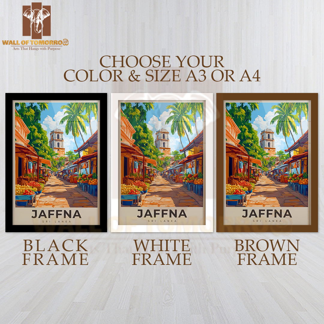 Jaffna, Sri Lanka Travel High Quality Glass Frame Wall Décor