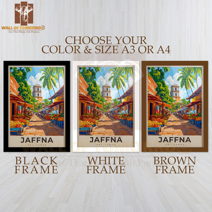 Jaffna, Sri Lanka Travel High Quality Glass Frame Wall Décor