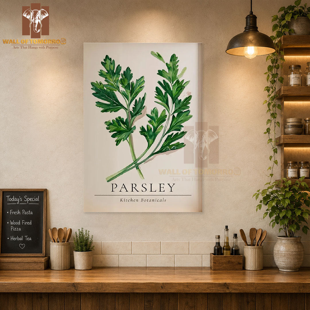 Parsley Kitchen Botanicals Kitchen & Restaurant High Quality Unframed Poster Print & Waterproof Poster Print Wall Décor in Sri Lanka