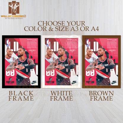 Famous Soccer Player Portland Sports High Quality Glass Frame Wall Décor