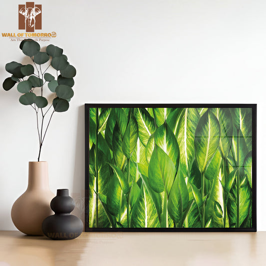 Background Of Natural Green Leaves High Quality Unframed Poster Print & Waterproof Poster Print Wall Décor
