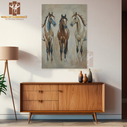Horses Painting Animals High Quality Unframed Poster Print & Laminated Poster Print Wall Décor in Sri Lanka