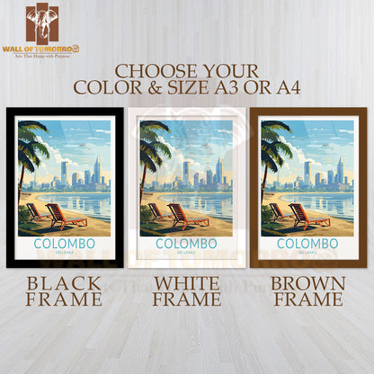 Colombo Sri Lanka Travel High Quality Glass Frame Wall Décor