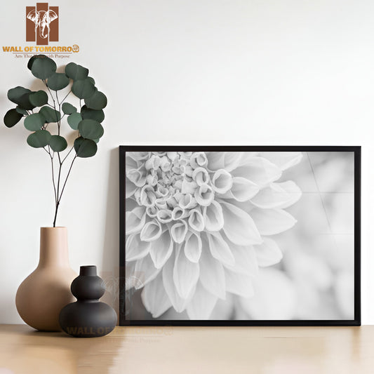 Flower Closeup B&W Photograph High Quality Unframed Poster Print & Waterproof Poster Print Wall Décor