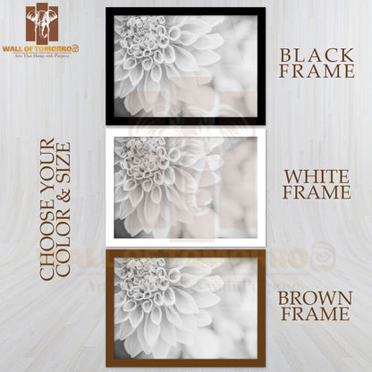 Flower Closeup B&W Photograph High Quality Unframed Poster Print & Waterproof Poster Print Wall Décor