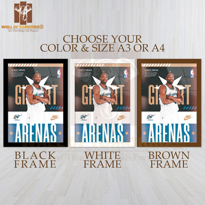 Famous Basketball Team Player Sports High Quality Glass Frame Wall Décor