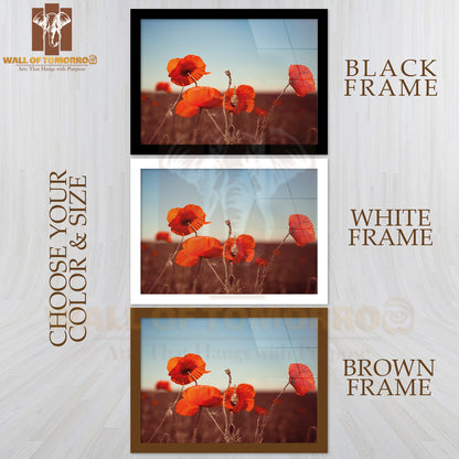 Wild Poppies at Summer Meadow High Quality Unframed Poster Print & Waterproof Poster Print Wall Décor