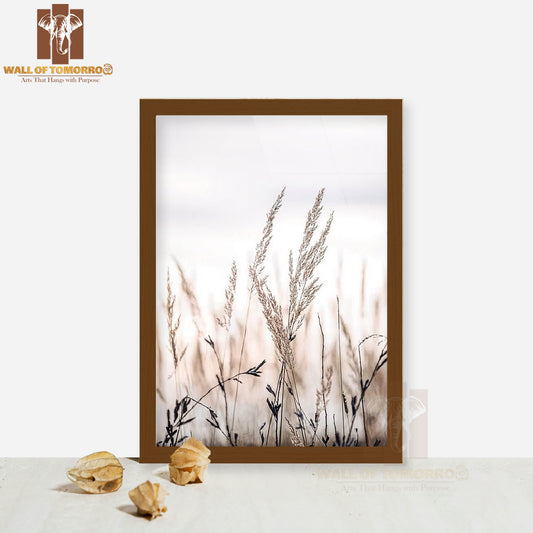 Sunset In the Field High Quality Glass Frame Wall Décor