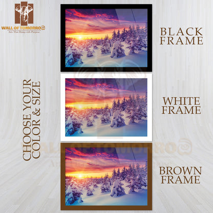 Fantastic Evening Landscape Glowing by Sunlight High Quality Unframed Poster Print & Waterproof Poster Print Wall Décor