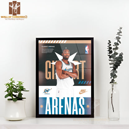 Famous Basketball Team Player Sports High Quality Glass Frame Wall Décor