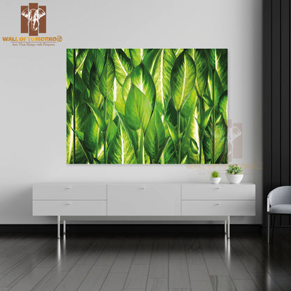 Background Of Natural Green Leaves High Quality Unframed Poster Print & Waterproof Poster Print Wall Décor