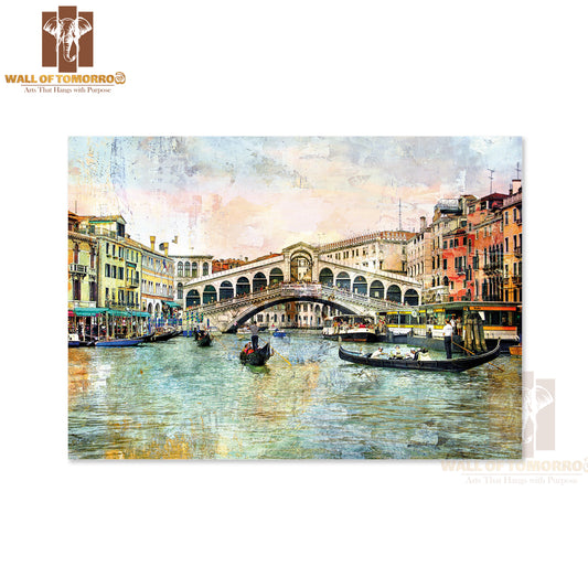 Rialto Bridge Venetian Picture High Quality Unframed Poster Print & Waterproof Poster Print Wall Décor