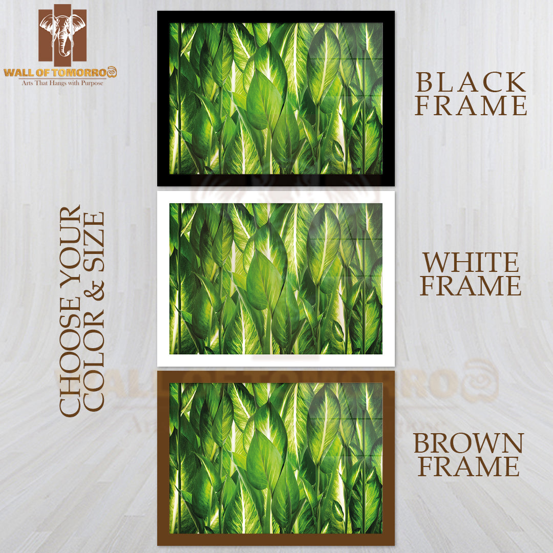 Background Of Natural Green Leaves High Quality Unframed Poster Print & Waterproof Poster Print Wall Décor