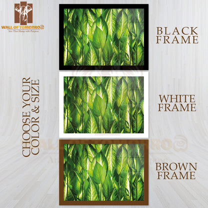 Background Of Natural Green Leaves High Quality Unframed Poster Print & Waterproof Poster Print Wall Décor