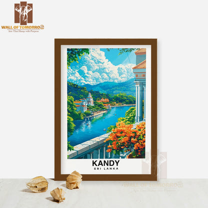 Kandy, Sri Lanka Travel High Quality Glass Frame Wall Décor