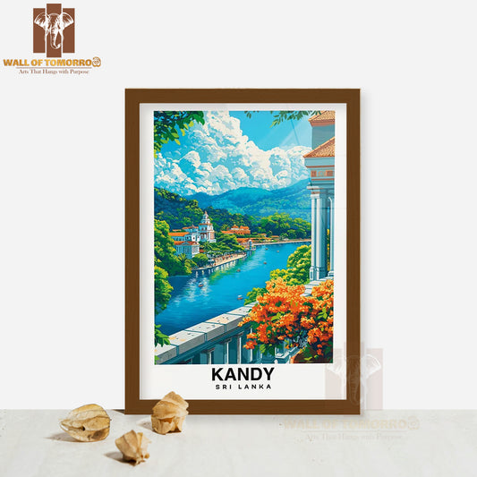 Kandy, Sri Lanka Travel High Quality Glass Frame Wall Décor