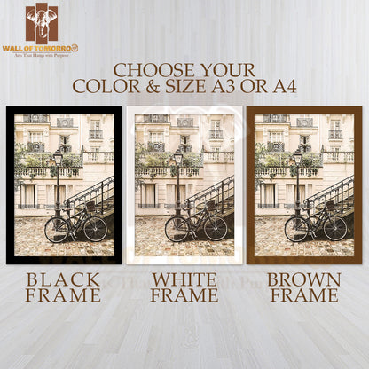 Life In Paris France High Quality Glass Frame Wall Décor