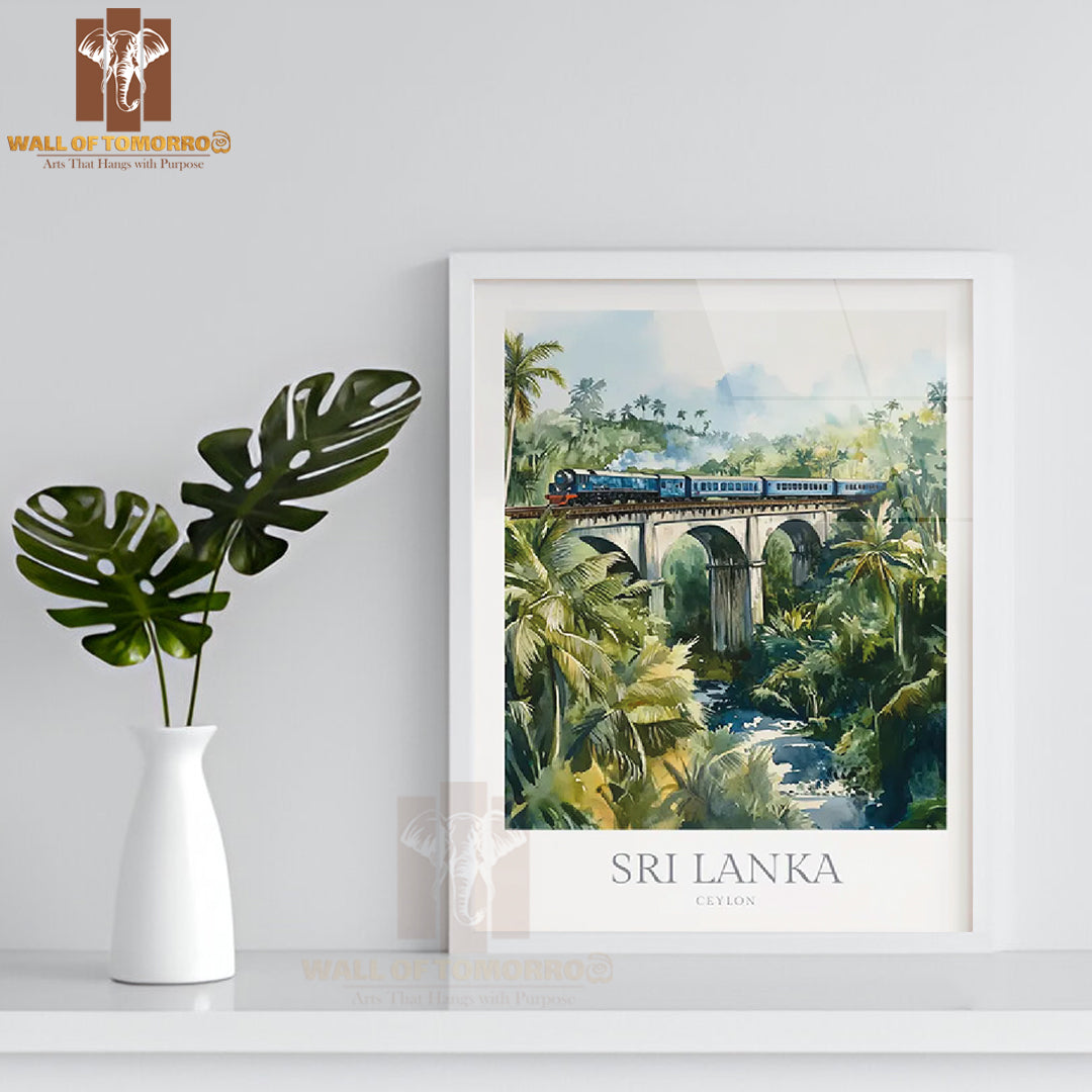 Ceylon, Sri Lanka Travel High Quality Glass Frame Wall Décor
