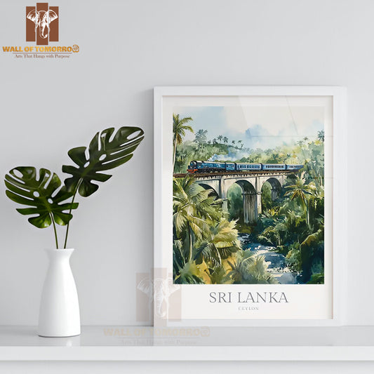 Ceylon, Sri Lanka Travel High Quality Glass Frame Wall Décor
