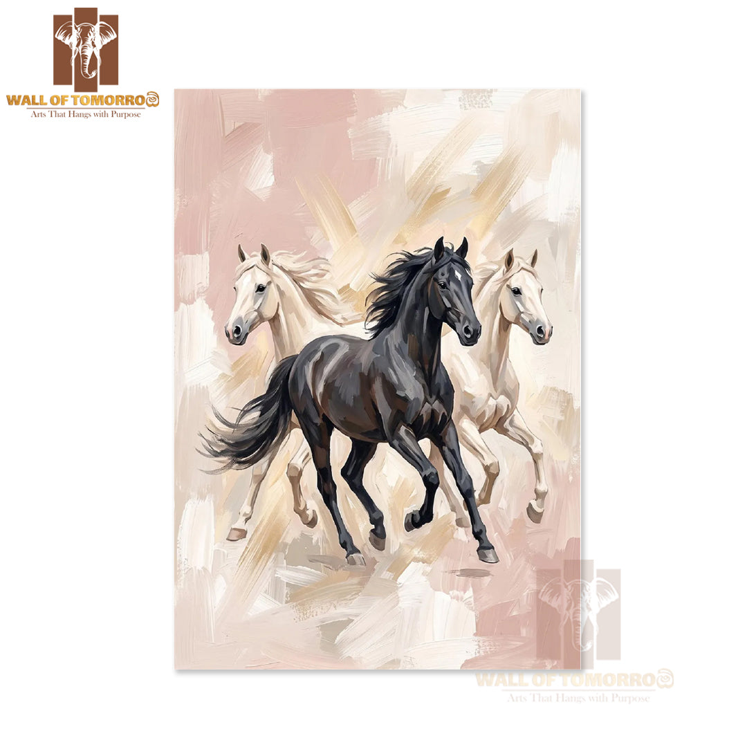 Horses Painting Animals High Quality Unframed Poster Print & Laminated Poster Print Wall Décor in Sri Lanka