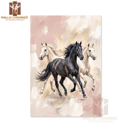 Horses Painting Animals High Quality Unframed Poster Print & Laminated Poster Print Wall Décor in Sri Lanka
