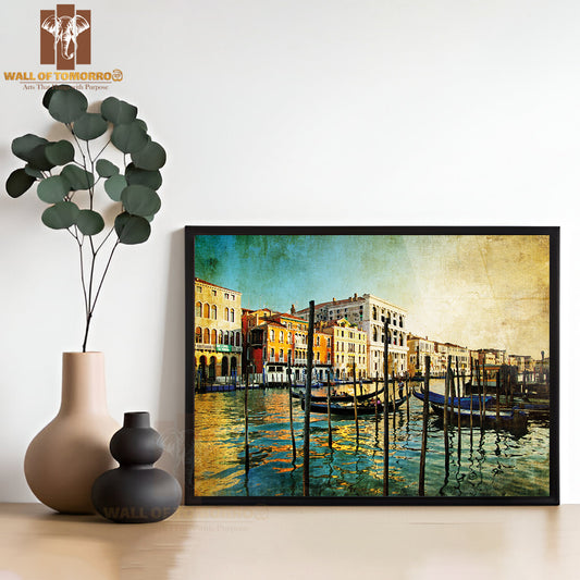 Amazing Venice Artwork in Painting High Quality Glass Frame Wall Décor