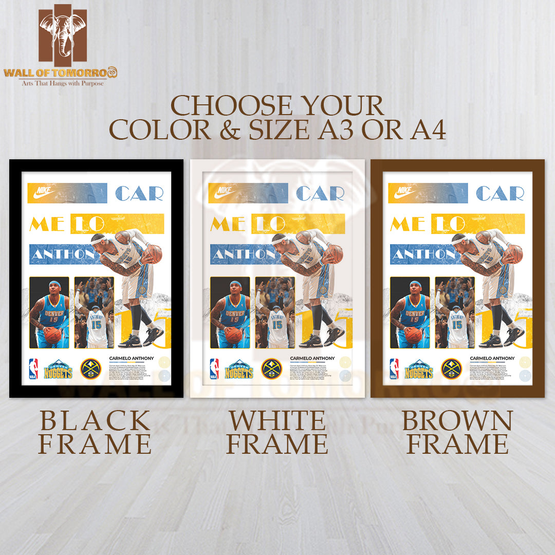 Famous Basketball Team Player Moves Sports High Quality Glass Frame Wall Décor