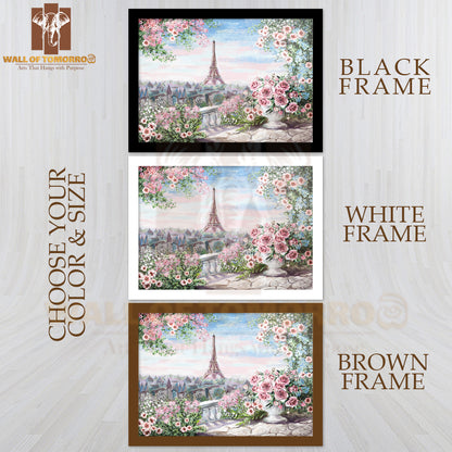 Oil Painting, Summer in Paris, Eiffel Tower, France High Quality Unframed Poster Print & Waterproof Poster Print Wall Décor