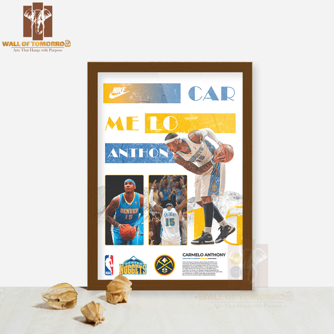 Famous Basketball Team Player Moves Sports High Quality Glass Frame Wall Décor