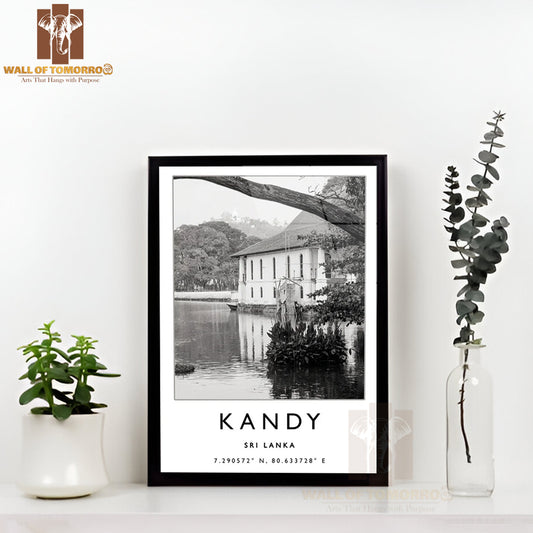 Kandy Travel, Sri Lanka High Quality Glass Frame Wall Décor