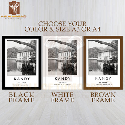 Kandy Travel, Sri Lanka High Quality Glass Frame Wall Décor