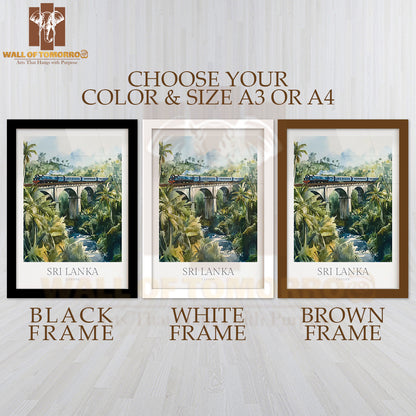 Ceylon, Sri Lanka Travel High Quality Glass Frame Wall Décor