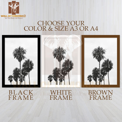 L.A Palm Trees High Quality Glass Frame Wall Décor