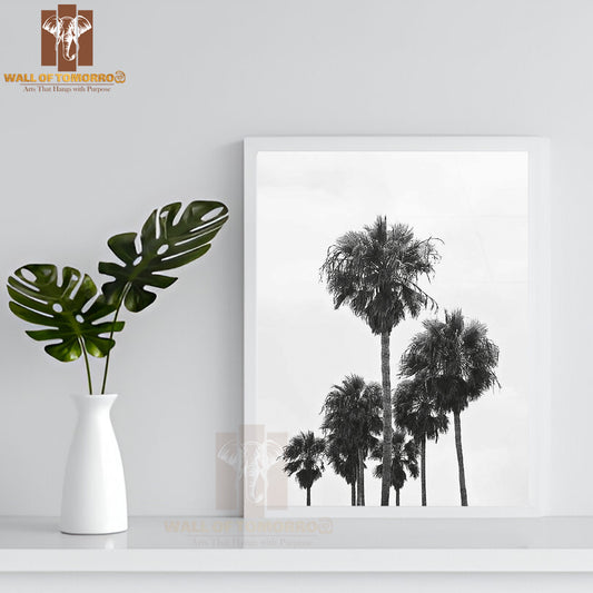 L.A Palm Trees High Quality Glass Frame Wall Décor