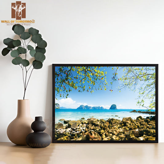 Harbor Waters Quiet Getaway Beach High Quality Unframed Poster Print & Waterproof Poster Print Wall Décor